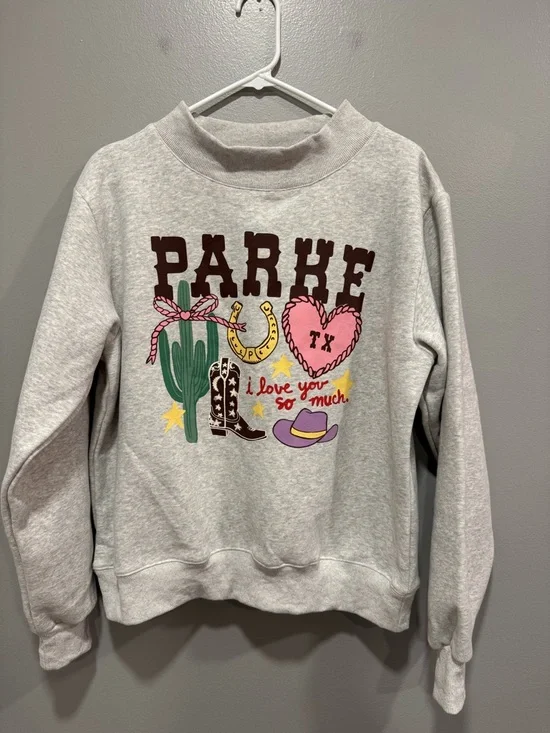 PARKE Texas Graphic Mockneck size Small/ Medium - Picture 2 of 7